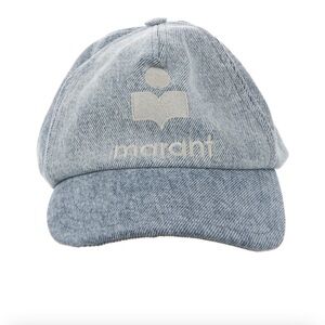 Isabel Marant Pale Blue Denim Logo Cap